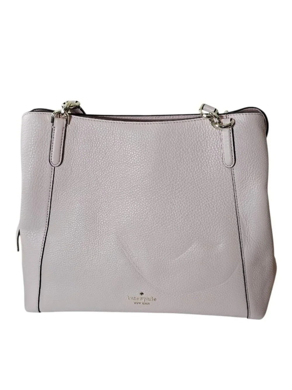 Kate Spade Leather Jackson Med triple Compartment Shoulder Bag Baby Pink New
